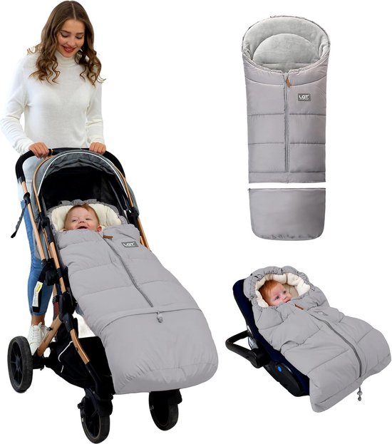 Warme Voetenzak Kinderwagen Winter - Universeel & Ademend Grijs van Merkloos