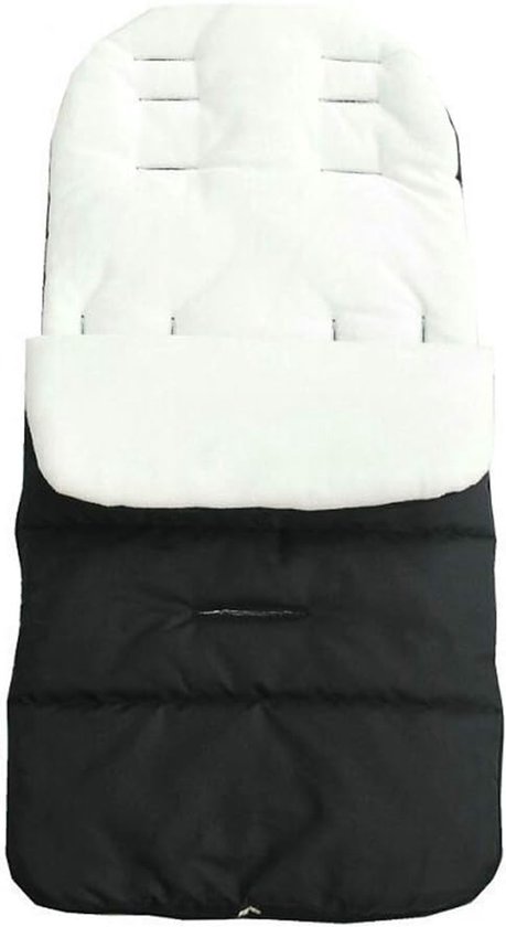 Warme Voetenzak - Kinderwagenhoes Kussen - Winterse Wandelingen - Winddicht & Multifunctioneel - 88 x 40 cm - Zwart Wit