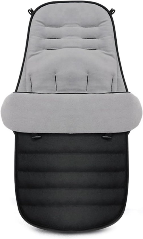 Warme Voetenzak voor Kinderwagen en Buggy met Capuchon - Universele Winterzak Grijs van Merkloos
