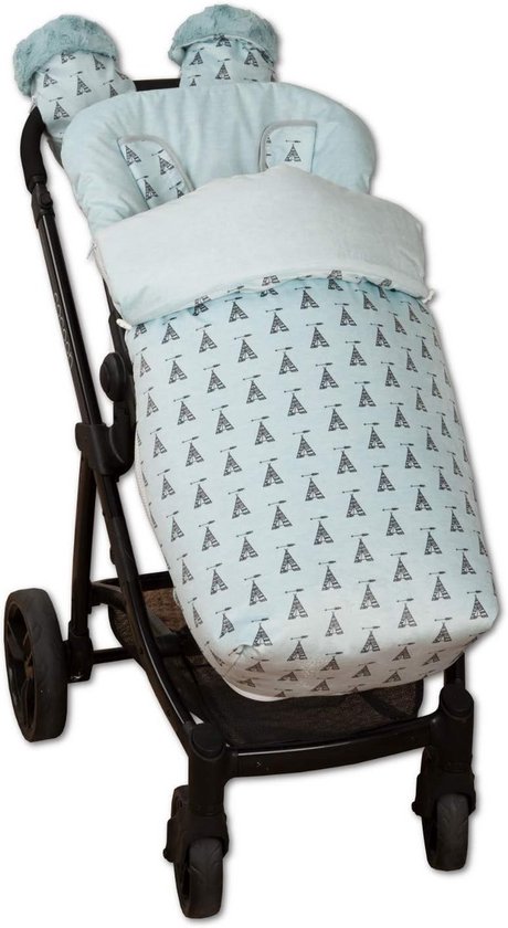 Warme Voetenzak voor Kinderwagen of Buggy met Bijpassende Wanten Uniseks