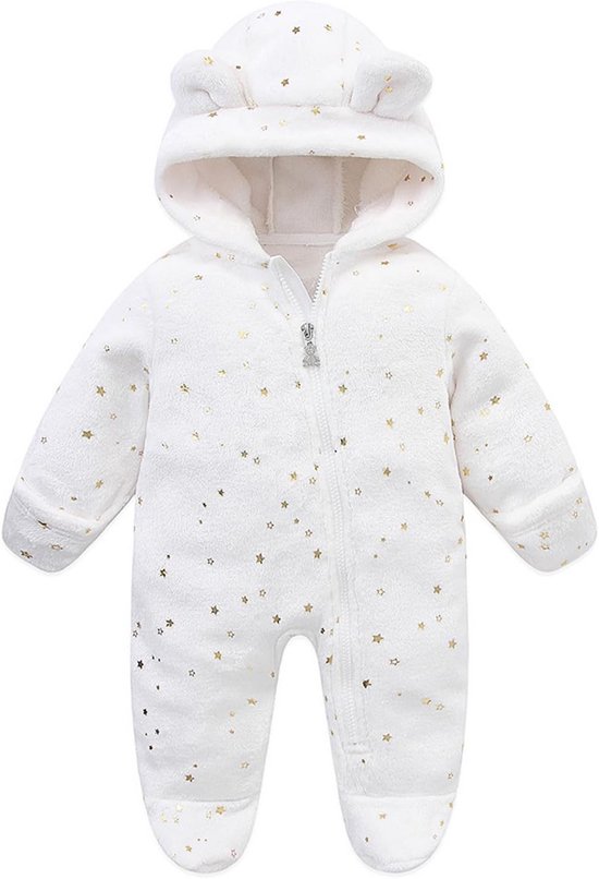 Warme Winter Jumpsuit met Capuchon voor Baby Jongens en Meisjes 0-12 Maanden
