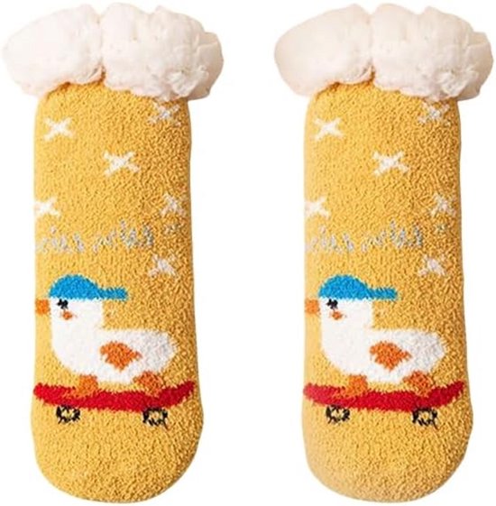 Warme Wintersokken Baby en Peuter met Antislip Zolen | Dikke Vloersokken voor Meisjes en Jongens van Merkloos