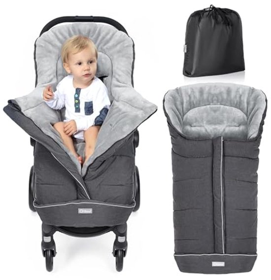 Warme Wintervoetenzak Kinderwagen - Waterdichte Thermofleece Voetenzak voor Buggy en Wandelwagen