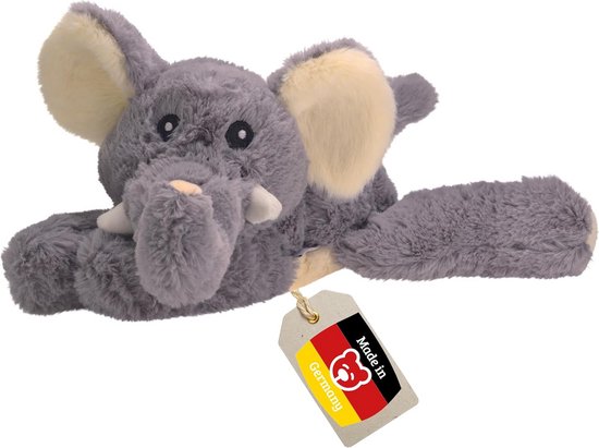 Warmteknuffel Olifant - Warmtekussen Dier - Comfort en Ontspanning - Magnetron & Oven Verwarmbaar - 31 cm - Grijs