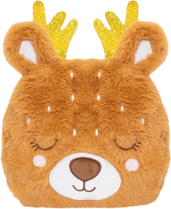 Warmwaterkruik Knuffel - Pluche Warmtekruik - Kind Verwarmen - Magnetron Geschikt - 23 x 17 cm - Bruin