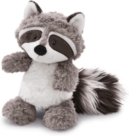 Wasbeer Knuffel - Pluche Dier - Knuffelen en Spelen - Superzachte Pluche - 25 cm - Grijs