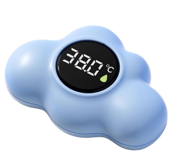 Wash Temperature Meter, Floating Waterproof Thermometer, Cloud Design Led Indicator, Accurate Water Heat Detector, Smart Digital Wash Monitor, Premium Bathroom Safety Device, Kids Children