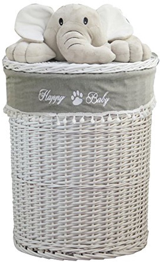 Wasmand Olifant - D.39cm H.55cm - Katoen - Afneembaar en Wasbaar