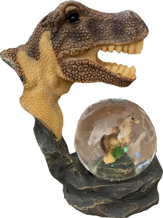 Waterbol Dino Dinosaurus Schudbol Trex Tyrannosaurus Rex Snowglobe van Merkloos