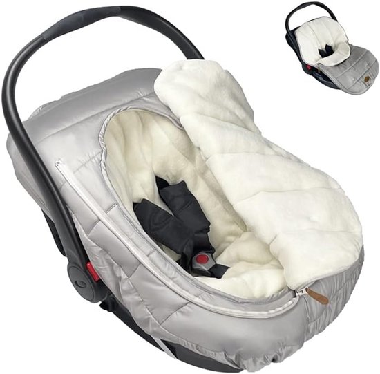 Waterdichte Autostoelhoes en Vlaggentas Geïntegreerd voor Kinderwagen en Autostoel - Winter Slaapzak voor Baby's van 0-12 Maanden van Merkloos