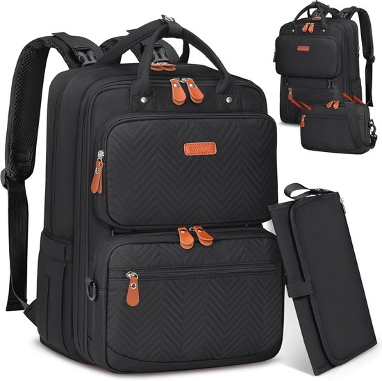 Waterdichte Baby Luiertas Rugzak met Verschoningsmatje - Multifunctionele Babytas voor Ouders