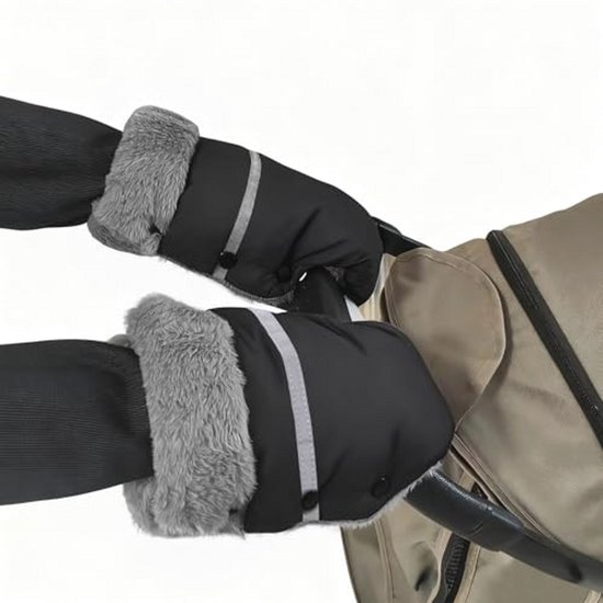 Waterdichte en Winddichte Handmuff voor Buggy's en Kinderwagens - Fleece Gevoerde Handwarmer van Merkloos