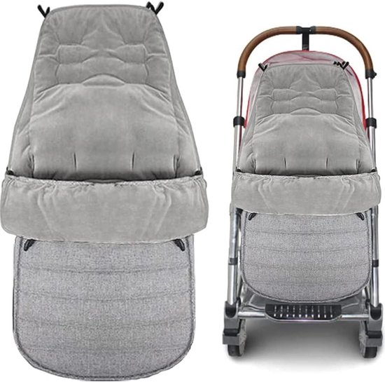 Waterdichte en winddichte voetenzak voor kinderwagens - Fleece gevoerd en universele fitting van Merkloos