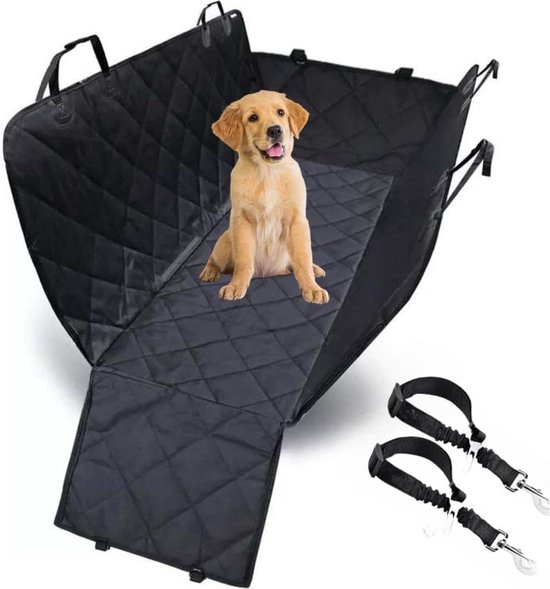 Waterdichte Hondendeken voor Auto Achterbank - Kofferbak Bescherming - Autostoel - Huisdieren - Hondenkleed - Kofferbakhoes - Hondenriemen - 137 x 147 cm van KIPIDA