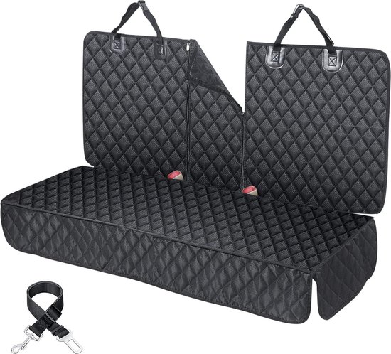 Waterdichte kinderstoelonderlegger hondendeken voor achterbank - Isofix - veiligheidsgordel - krasbestendig - honden- achterbank - universele pasvorm - vrachtwagens - SUV's van Petstar.
