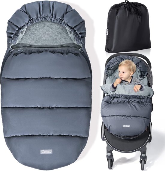 Waterdichte Voetenzak voor Kinderwagens - Verstelbare Kap, Polar Fleece, Machine Wasbaar - Ideaal voor Winter