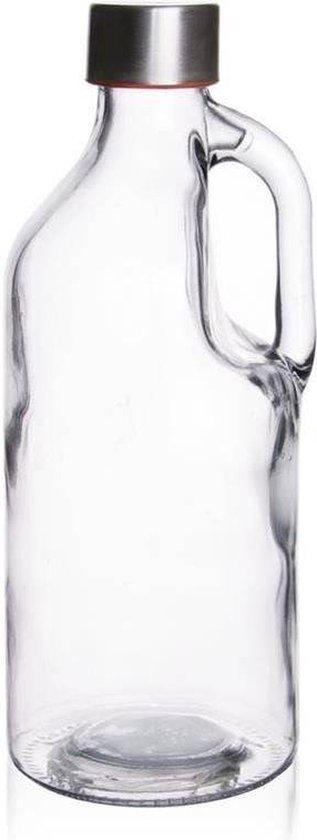 Waterfles Glas 1,15 l - Drinkfles - Vvoor Kinderen en Volwassenen van The Bottle Club