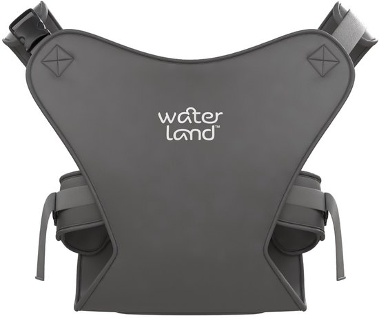 WaterLand Baby Carrier - Draagzak - Urban Grey - Buikdrager - Neopreen - Water - Zwembad - Strand van Merkloos
