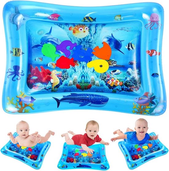 Watermat voor baby's - babyspeelgoed voor de leeftijd 3-6-9 maanden - perfect sensorisch speelgoed voor de vroege ontwikkeling - activiteitscentrum Waterspeelmat van Merkloos