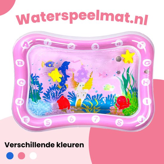 Waterspeelmat Met Figuurtjes | Waterspeelmat Baby | Watermat Baby | Origineel Kraamcadeau Voor Jongen En Meisje | Babyshower Cadeau | Roze van Matty XL