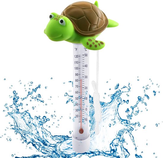 waterthermometer, zwembadthermometer met string, breukvast, waterthermometer, zwembadtemperatuur thermometer, drijvende zwembadthermometer voor aquaria, zwembaden, spa