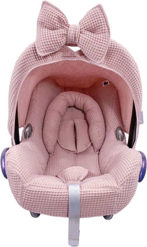 Wazzhappening - Maxi Cosi hoes set - oudroze - autostoelhoes van Wazzhappening