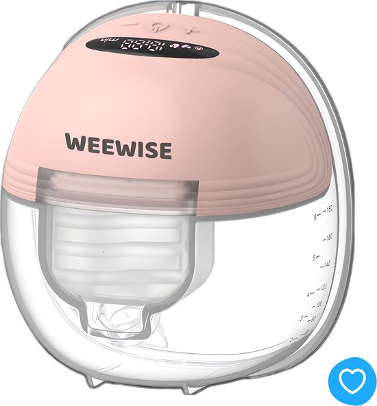 Weewise Milk Elektrische Draadloze Borstkolf - Borstkolf- Elektrische Borstkolf – Handsfree Borstkolf – Borstkolf Elektrisch – Draadloze Borstkolf – Breast Pump – Draagbaar – Handsfree & Draagbaar – BPA-Vrij – Incl. 4 maten van Weewise