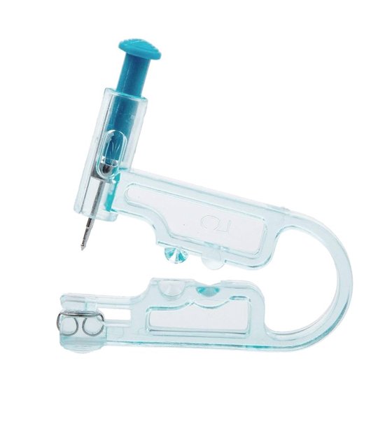 wegwerp oorpiercing unit 2 stuks van Merkloos