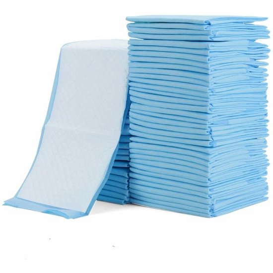 Wegwerpluierverschoningsmatjes - huidvriendelijke verschoonpads - draagbaar en waterdicht - geschikt voor baby's - wit - 45x33cm - 100 stuks van Aleva Naturals
