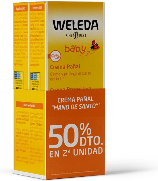 Weleda Baby Caléndula Crema Pañal 2 X 75 Ml van Merkloos