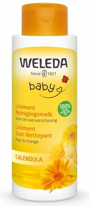 WELEDA Baby Calendula Liniment Reinigingsmelk - 3 x 400 ml - Voordeelverpakking