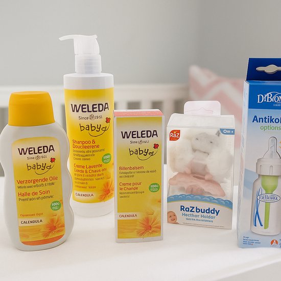 Weleda Baby Kraamcadeauset Verzorging met Speenhouder & Fles – Luxe Verzorgingsset | Wellness Giftbox | Verwen Cadeaupakket voor Baby's van Merkloos