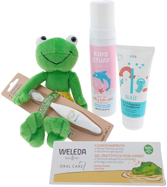 Weleda & Naif Cadeauset voor Kinderen Mond & Lichaamsverzorging – Luxe Verzorgingsset | Wellness Giftbox | Verwen Cadeaupakket voor Iedereen van Merkloos