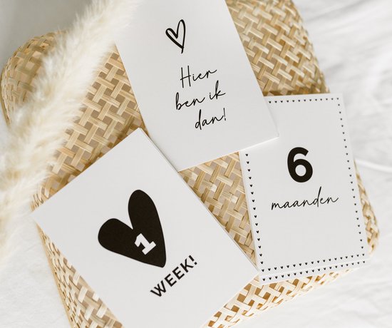 WeLikeToLove - Mijlpaalkaarten baby - Baby cadeau - Kraamcadeau - Jongen - Meisje - Babyshower - Milestone cards - Geboorte - Zwangerschap - 20 stuks van WeLikeToLove