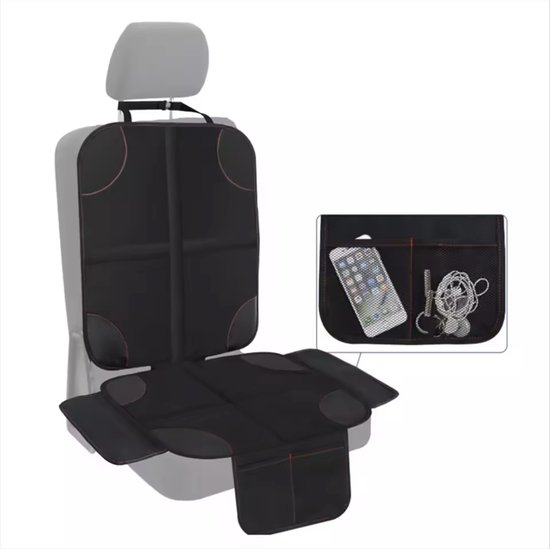 Wellewares - Autostoelbeschermer - Voor onder de kinderstoel of zitverhoger - Zwart van Wellewares