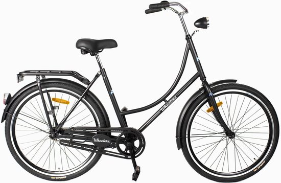 Wheelerz omafiets classic eco 26 inch matzwart | unisex van Wheelerz
