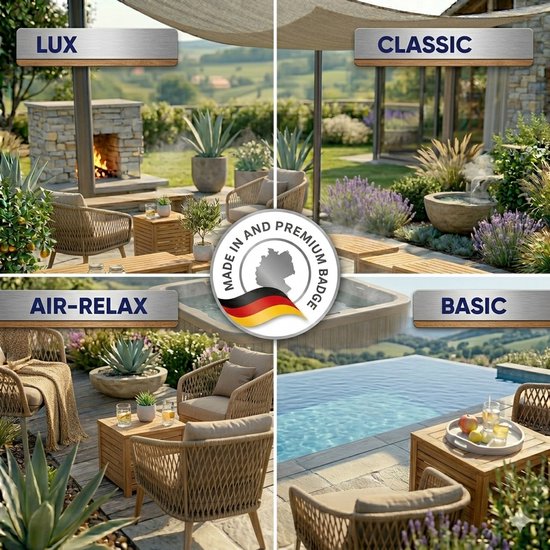 Whirlpool badkuip 170x75 cm - Luxe acryl jacuzzi bad met 30 hydromassagejets, vrijstaand modern bad met Air-Relax systeem, 1-persoons wellness bad compleet - Laura van Merkloos