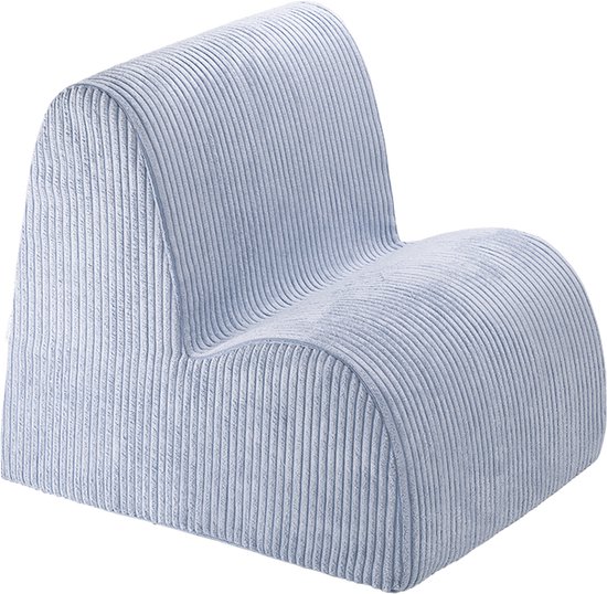 Wigiwama Corduroy Cloud Chair / Fauteuil - 60x50x50cm - Blueberry Blue van Wigiwama