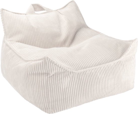 Wigiwama Corduroy Flip Chair / Slaapfauteuil - 65x60x25cm - Marshmallow van Wigiwama