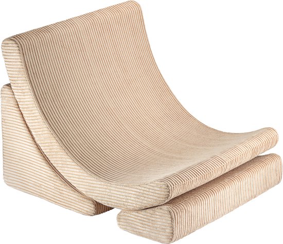 Wigiwama Corduroy Moon Chair / Fauteuil - 80x65x55cm - Brown Sugar van Wigiwama