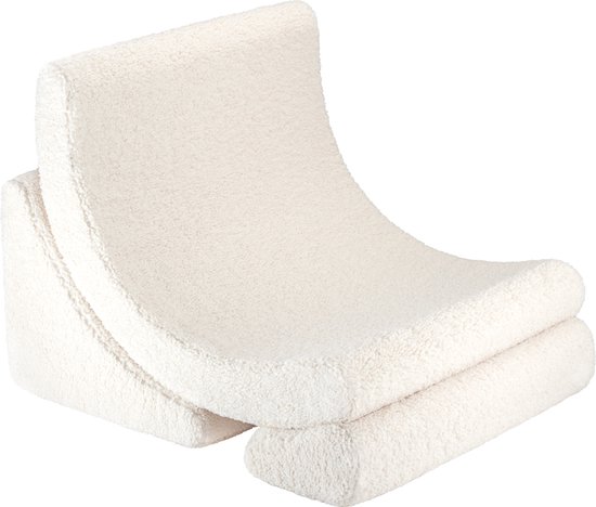 Wigiwama Teddy Moon Chair / Fauteuil - 80x65x55cm - Cream White van Wigiwama