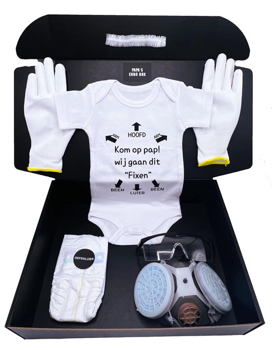 Wij gaan dit "FIXEN" pap! Papa's EHBO box - overlevingspakket voor een aanstaande vader - kan ook rechtstreeks als cadeau worden verstuurd. van Merkloos