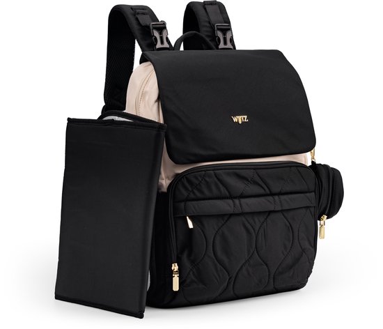 Wijtz Luiertas Sky Zwart - Lichtgewicht & Stijlvolle Multifunctionele Verzorgingstas met Luxe Verschoningsmatje - Waterafstotend en Hoogwaardige Kwaliteit - Perfect als Luiertas, Pampertas, Schoudertas, Laptoptas & Reistas voor de Moderne Ouder van Merkloos