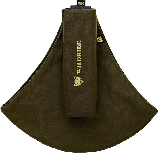 Wildride® Kinderdrager Legergroen - 100% Katoen - Lichtgewicht & Draagbaar - Heupdrager Voor Kinderen van 9 Maanden tot 4 Jaar - Draagzak voor Baby en Peuter - Baby Carrier - Tot 20 kg