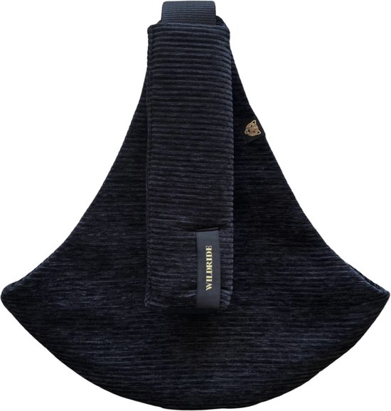 Wildride Kinderdrager Ribfluweel Zwart - Draagzak voor kinderen van 9 maanden tot 4 jaar - Tot 20 kg - Baby Carrier Lichtgewicht & Draagbaar van Wildride