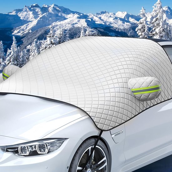 Windscreen Cover, Frost Protection Car Windscreen Winter, Sun Protection Car Windscreen Cover, Foldable Against Sun, Dust, Snow, Ice, Frost (232 x 142 cm) van EUGAD