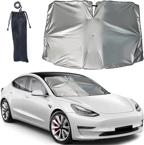 Windscreen Sun Shade Foldable Universal Car Sun Protection Various Sizes - Windshield Sunshade for Car Sun Protection (142 x 93 cm) van Generic.