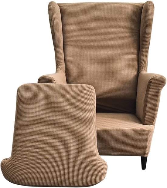 Wing stoel slipcovers wingback fauteuil covers 2 stuks stretch vleugel stoel covers voor fauteuils Camel