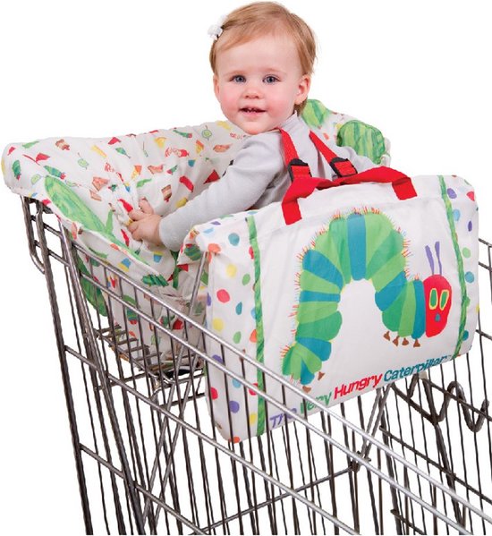 Winkelwagenbescherming met riem voor het kind, universele pasvorm, boodschappenwagen-hygiënebescherming, winkelwagen en kinderstoel, biedt voor baby's of peuters (wit) van Acrabros