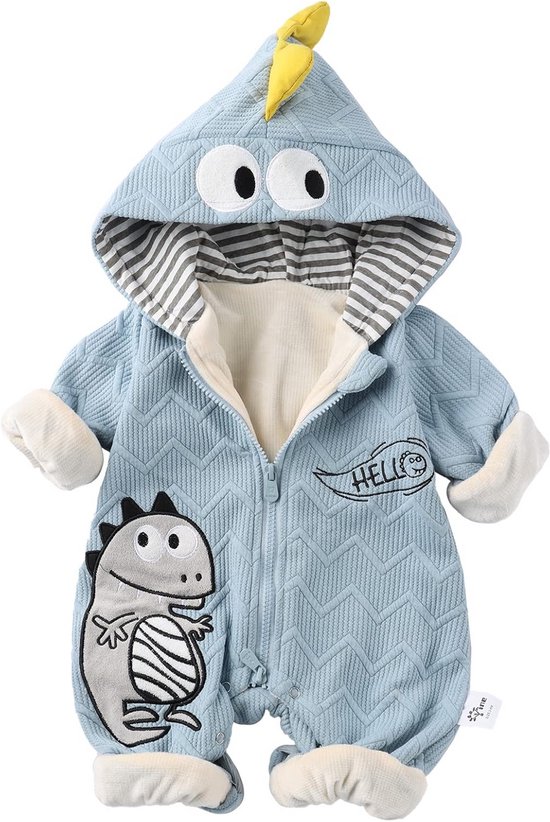 Winter babyoverall met capuchon en voeten - Sneeuwpak voor baby's